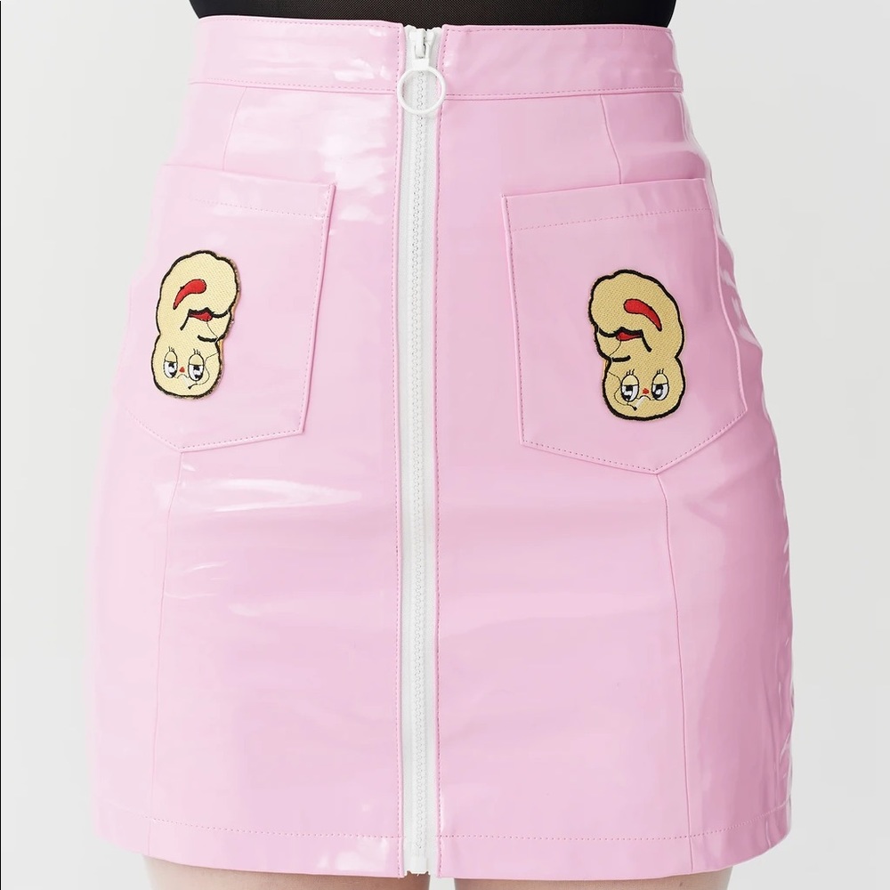 Lazy Oaf Esther Vinyl Skirt sz32